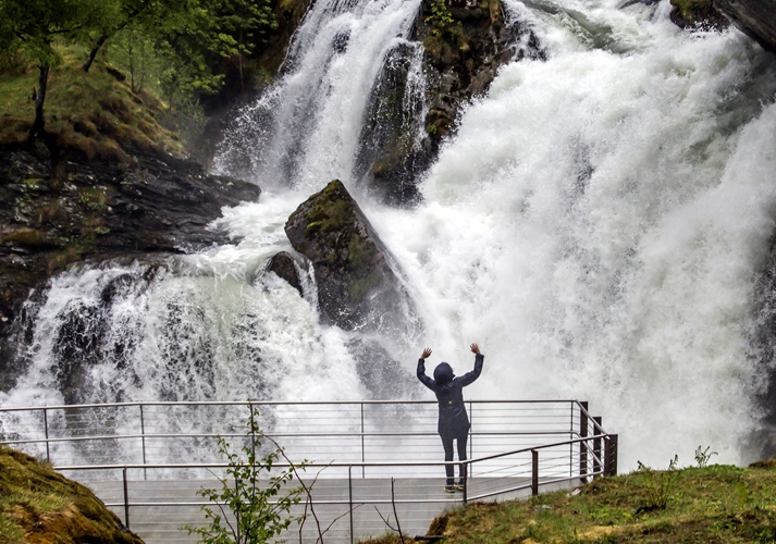 Waterfall Walk & Norwegian Fjord Centre in Geiranger