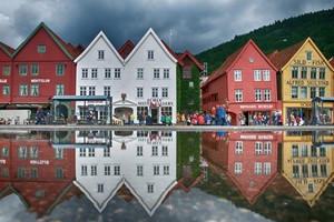 Historisches Bryggen in Bergen - Geführte Stadtrundfahrt in Bergen, Norwegen