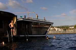 Flytende badstue i Oslofjorden