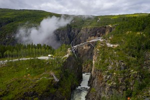 The cascading Vøringsfossen, National Tourist Route Hardangervidda - Hardangerfjord in a nutshell