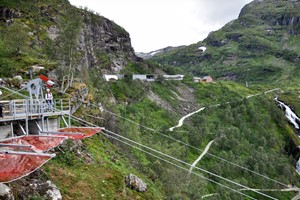 Flåm Zipline, Flåm Railway and bike ride - At the top of the Flåm Zipline - Flåm, Norway