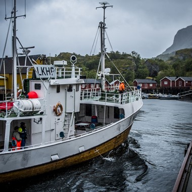 Fischereifahrzeug in Nusfjord Lofoten - Norwegen