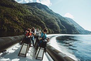 Rasante RIB-Bootsfahrt auf dem Hardangerfjord ab Ulvik, Hardanger, Norwegen