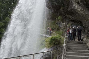 Behind Steinsdalsfossen waterfall  - Norheimsund. Norway