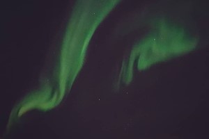 Northern lights over Svolvær -Lofoten Islands, Norway
