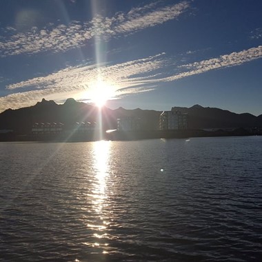 A lovely summer evening at sea - Midnight sun cruise from Svolvær - Lofoten Islands, Norway