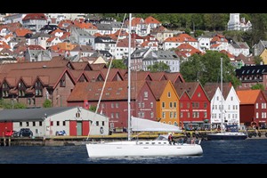 Segelbootfahrt in Bergen, Norwegen