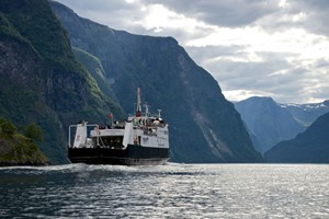 Ferry On The Nærøyfjorden  - Gudvangen - Kaupanger - Norway
