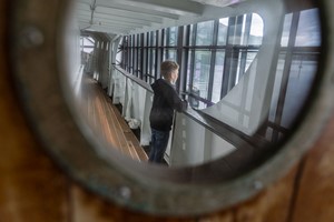 Durch das Bullauge - das Hurtigruten-Museum in Stokmarknes, Norwegen