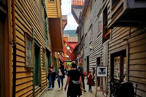 Bryggen in Bergen - a historic wharf area