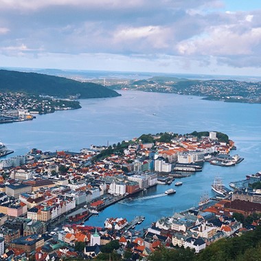 Blick von Fløyen - Bergen, Norwegen