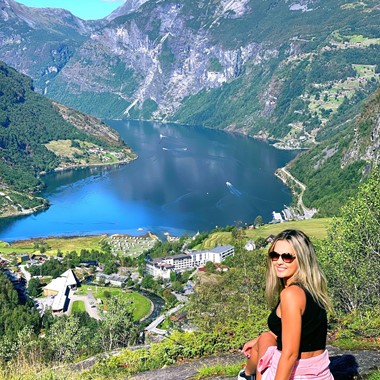 A sunny day in Geiranger, Norway