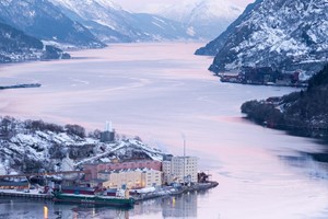 Winter in Odda, Norwegen