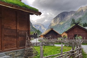 Njardarheim Viking village in Gudvangen, Norway