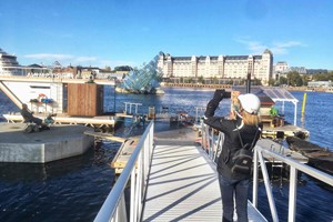 Aktivitäten in Oslo - Geführte E-Scooter-Tour in Oslo, Osloer Hafen, Norwegen