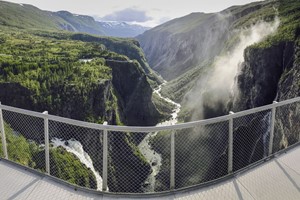 Fossli, Nationale Touristenstraße Hardangervidda - Ausflug zum Vøringsfossen von Eidfjord, Norwegen