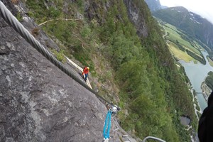 Vía ferrata Romsdalsstigen - Pared para principiantes