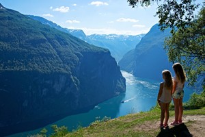 Enjoying the view of the Geirangerfjord - Geirangerfjord, Norway
