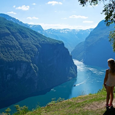 Enjoying the view of the Geirangerfjord - Geirangerfjord, Norway