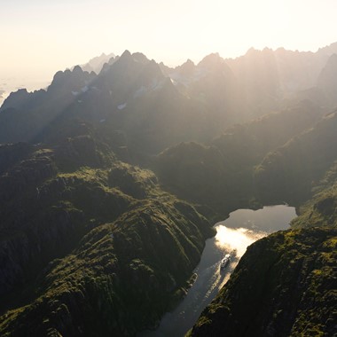 The Trollfjord seen from above - Svolvær, Norway