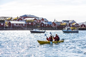 Kayak tour in reine - lofoten. Norway