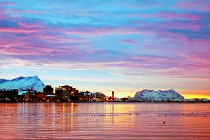 Bodø en la época de invierno - Bodø, Noruega