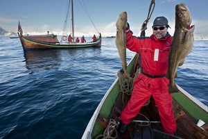 Pescador feliz en Bodø - Noruega