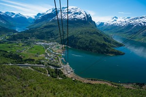 Vista desde el teleférico Loen Skylift - Loen, Noruega