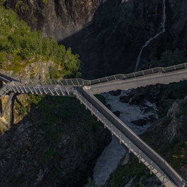 Vøringfossen Treppenbrücke - Eidfjord - Hardanger Norwegen