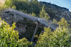 Vøringfossen Treppenbrücke - Eidfjord Hardanger Norwegen