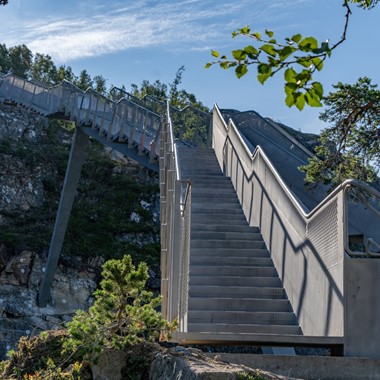 Vøringfossen Treppenbrücke - Eidfjord Hardanger, Norwegen