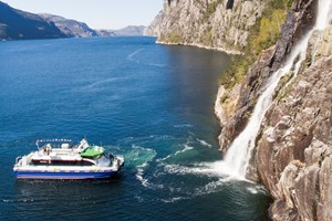 Lysefjorden and Preikestolen Fjord cruise from Stavanger - Hengjanefossen - activities in Stavanger, Norway