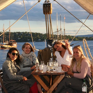 Girls on deck - Lunch cruise on the Oslo Fjord