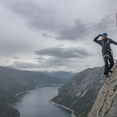 Experience Trolltunga Via Ferrata tour, enjoyingthe view - Things to do in Odda, Norway