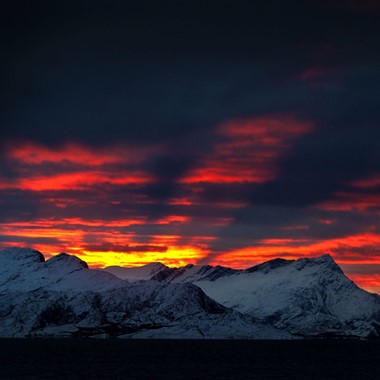Vinter Licht in Bodø - Norwegen