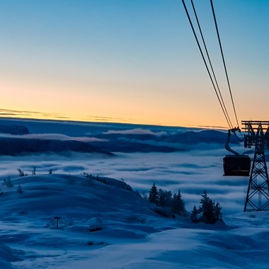 Evening skiing at Voss - Voss Gondola by night, Ski ticket Voss, Norway