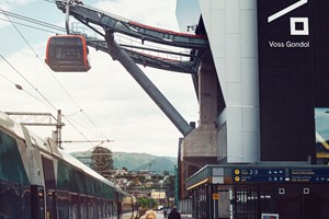 Bahnhof Voss - Die Bergenbahn Bergen -Oslo, Norwegen