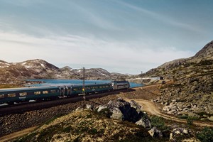 The Bergen Railway over  the Hardangervidda mountain plateau - Oslo - Bergen, Norway