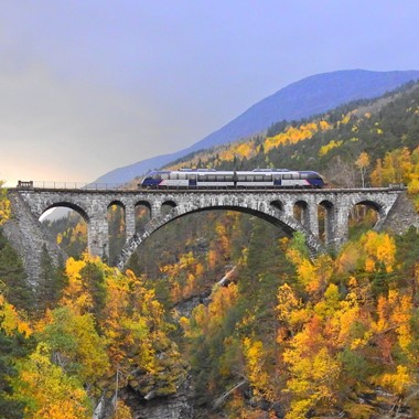Kyllingbru-Brücke, Raumabahn, Åndalsnes - Dombås, Norwegen