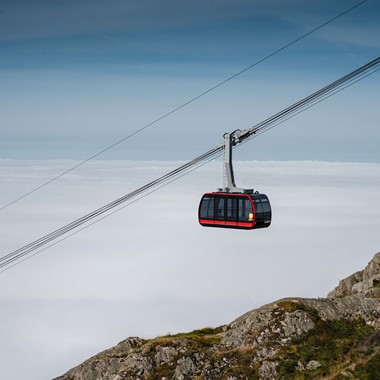 Aktivitäten in Bergen - Ulriken Gondola auf dem Weg nach oben - Bergen