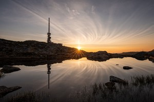 Sonnenuntergang über Ulriken - Bergen, Norwegen