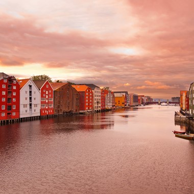 Solnedgang i Trondheim