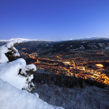 Voss by night - Winter  in Voss, Norwegen