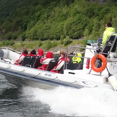 A summer day on the Geirangerfjord - RIB boat trip in Geiranger, Norway