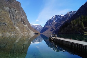 Ein ruhiger Tag in Gudvangen - Nærøyfjord, Norwegen