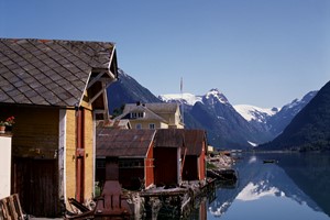 Fjærlandsfjorden -Fjærland, Norwegen